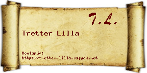 Tretter Lilla névjegykártya